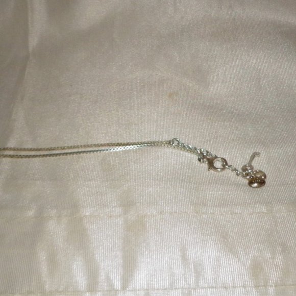 NEW FOSSIL STERLING SILVER CRYSTAL BALL NECKLACE - Picture 5 of 11